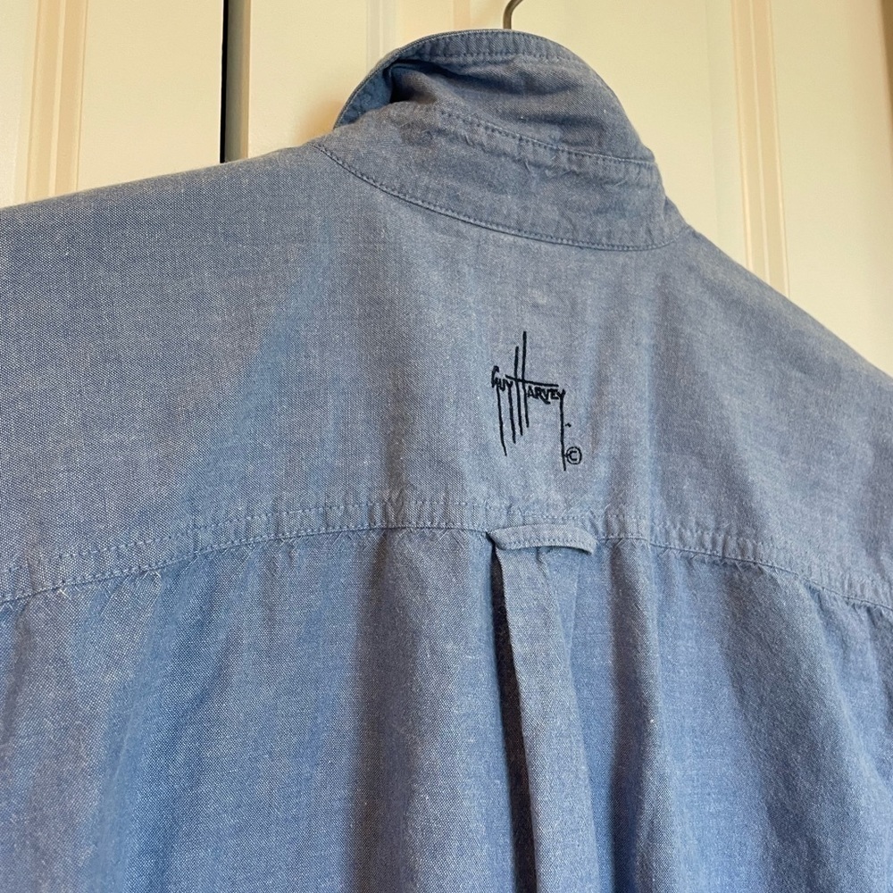 AFTCO Denim Button Down Shirt - Picture 7 of 8